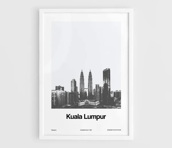 Kuala Lumpur Skyline, Malaysia Cityscape Poster