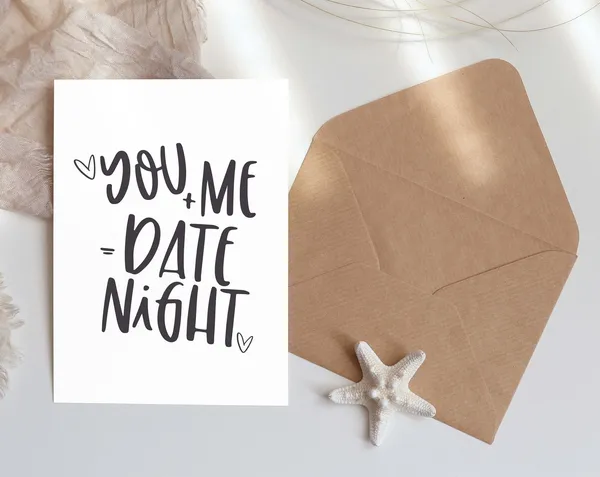 You Me and Date Night Anniversary Romance Art Print