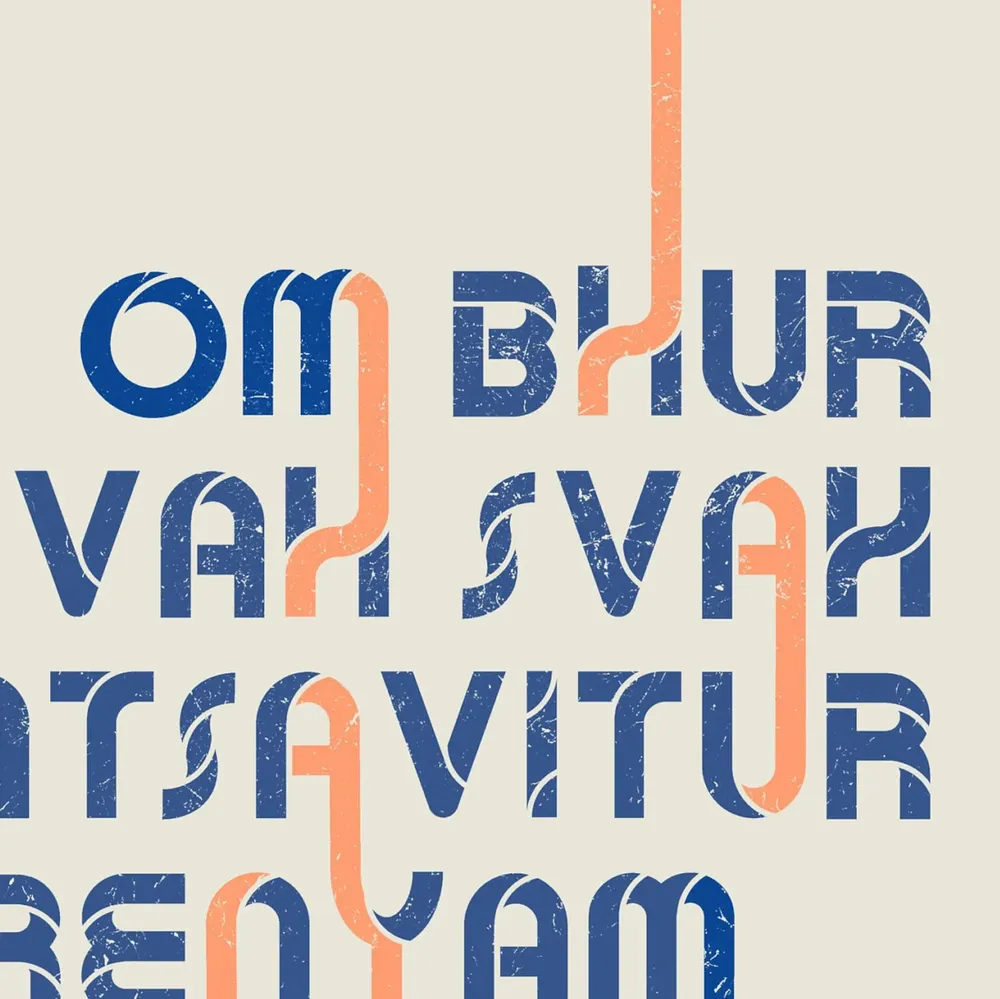 Indian Desi Gayatri Mantra Poster Print - Image 2