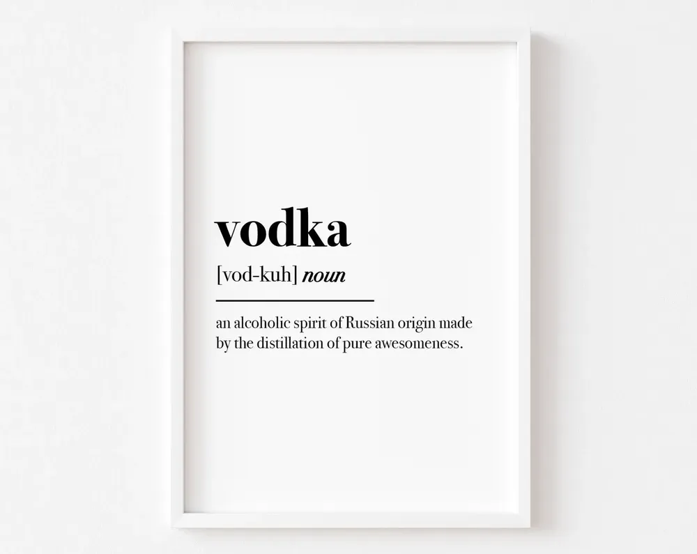 Vodka Definition Kitchen Art Print