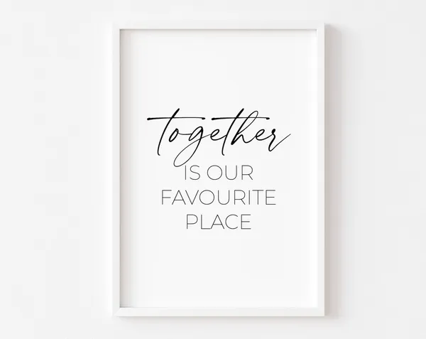 Bedroom Inspirational Quotes Typography Art Print