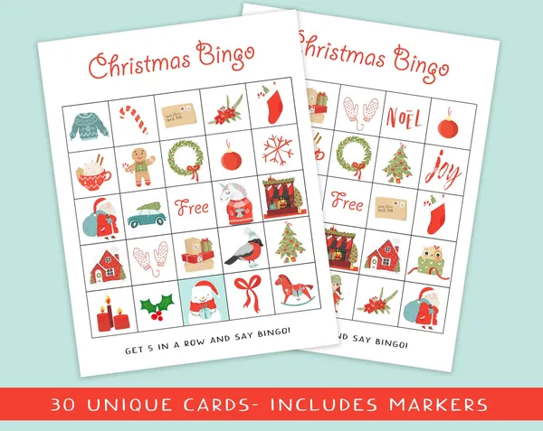 Christmas Bingo Holiday Activity for Kids