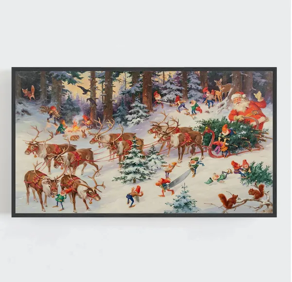 Santa Claus Vintage Christmas Wall Art Poster