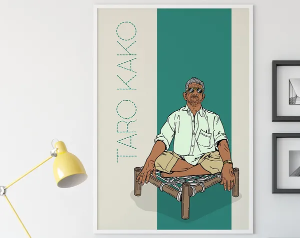Indian Desi Poster Print, Taro Kako