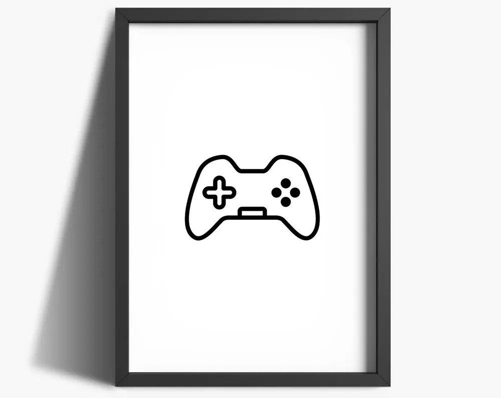 Gaming Controller Art Print, Gamer Bedroom Decor - Image 2