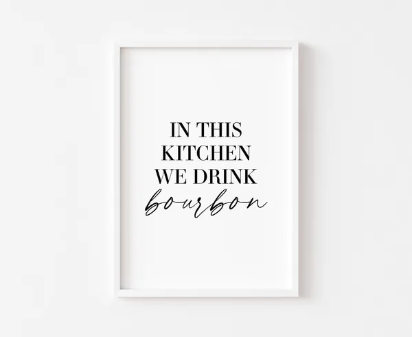 Kitchen Food Bourbon Alcohol Decor Art Print