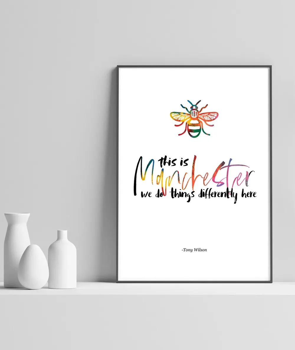 This Is Manchester Quote Wall Art Print