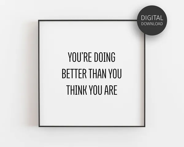 You’re Doing Great Inspirational Quote Art Print