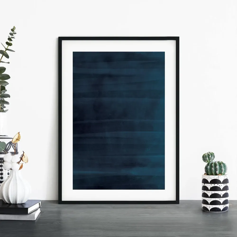 Deep Blue Sea Abstract Art Print