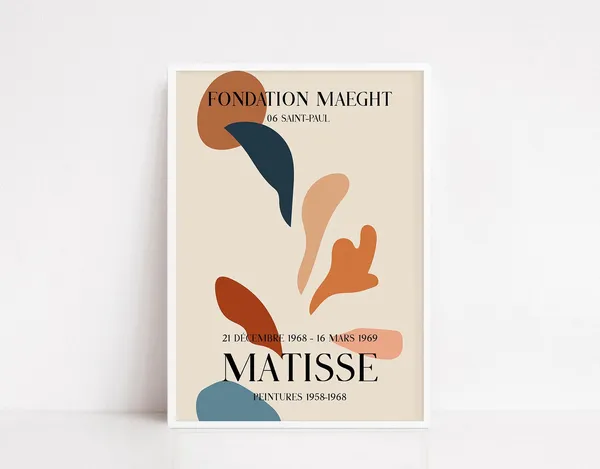 Henri Matisse Exhibition Poster, Cut Outs Art Print