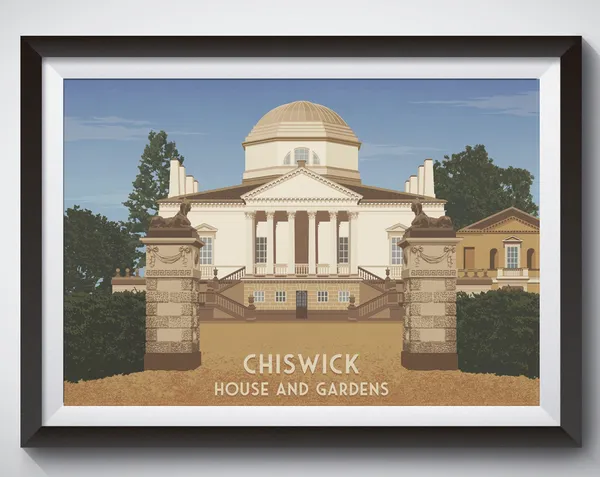 Chiswick House And Gardens Vintage Travel Poster