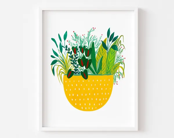 Botanical Print Art Print, Tropical Wall Art