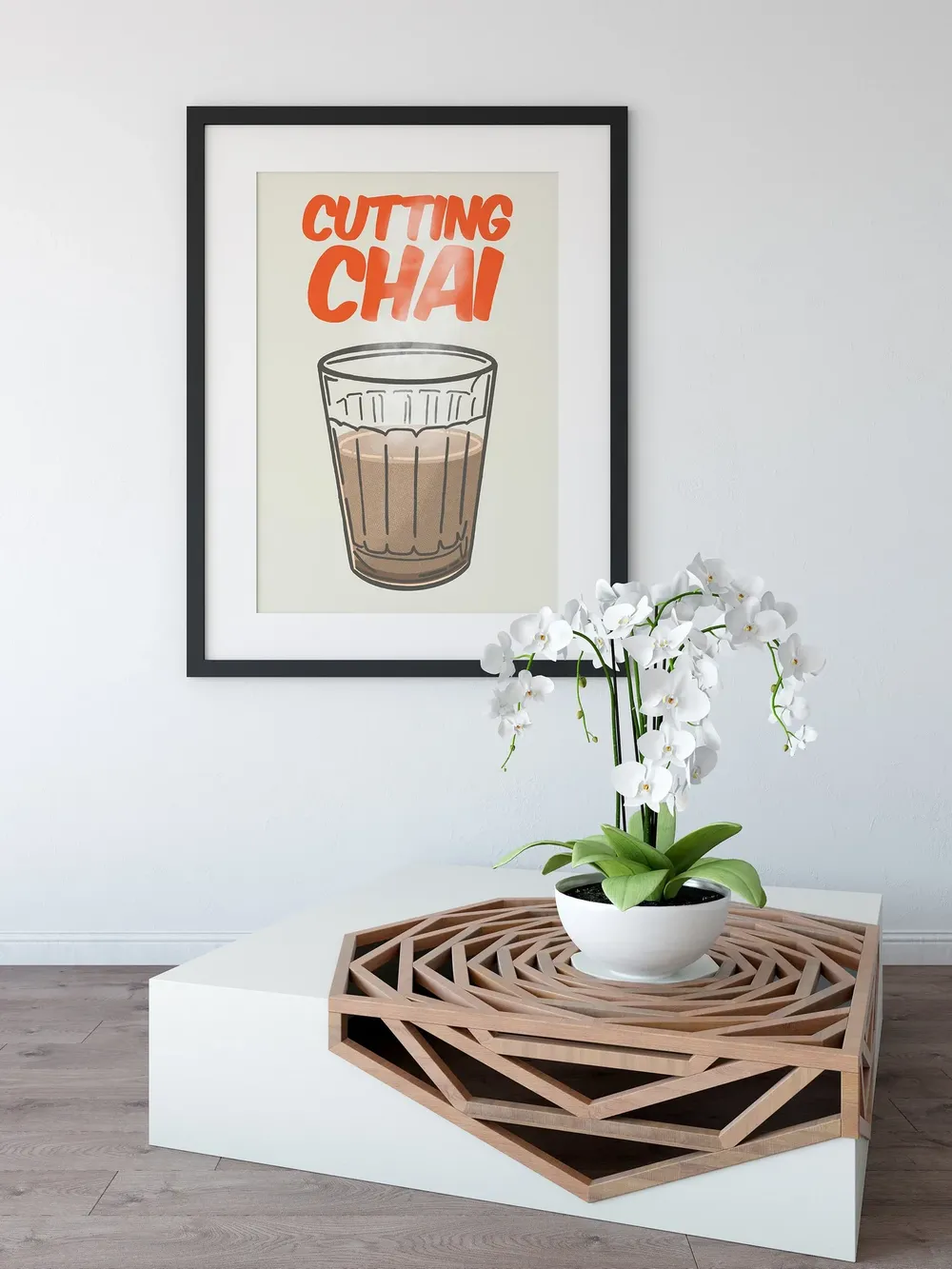 Indian Desi Cutting Chai Art Print - Image 3
