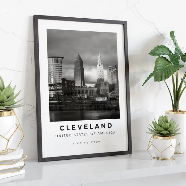 Cleveland Landscape Ohio Poster Print