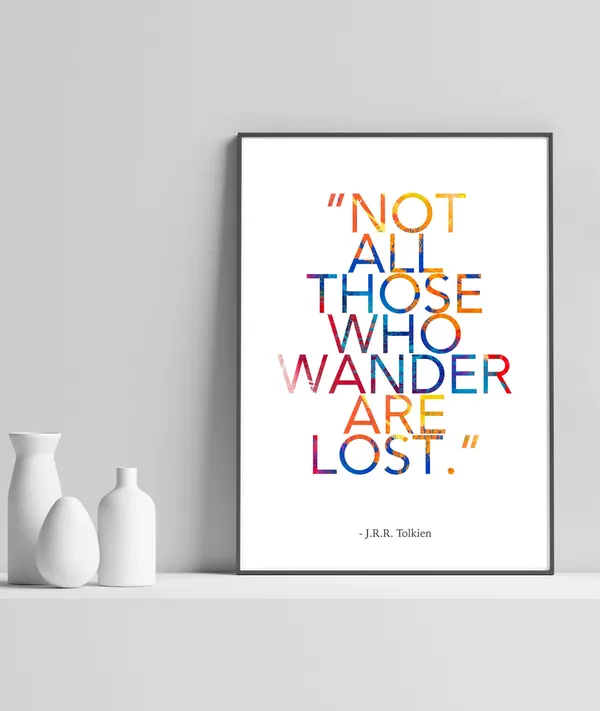 Tolkien Quote Art Print, Inspirational Wall Decor