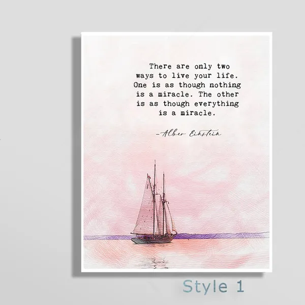 Albert Einstein Inspirational Quote Art Print