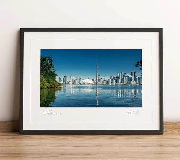 Toronto Coordinates Travel Poster, Canada Wall Art