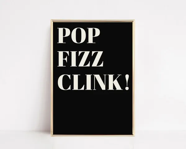 Pop Fizz Clink Sign, Champagne Party Banner