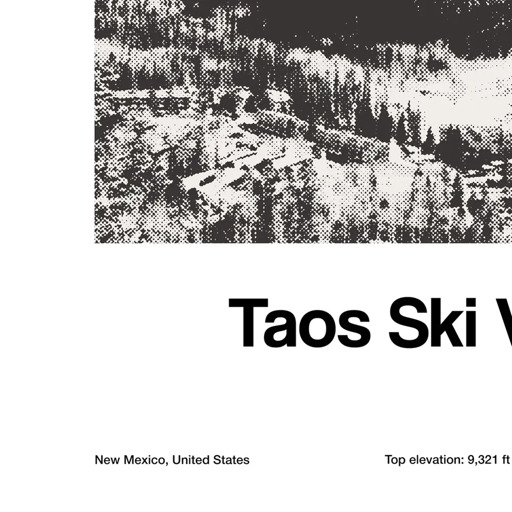 Taos Ski Valley New Mexico Custom Minimalist Travel Poster - Image 3