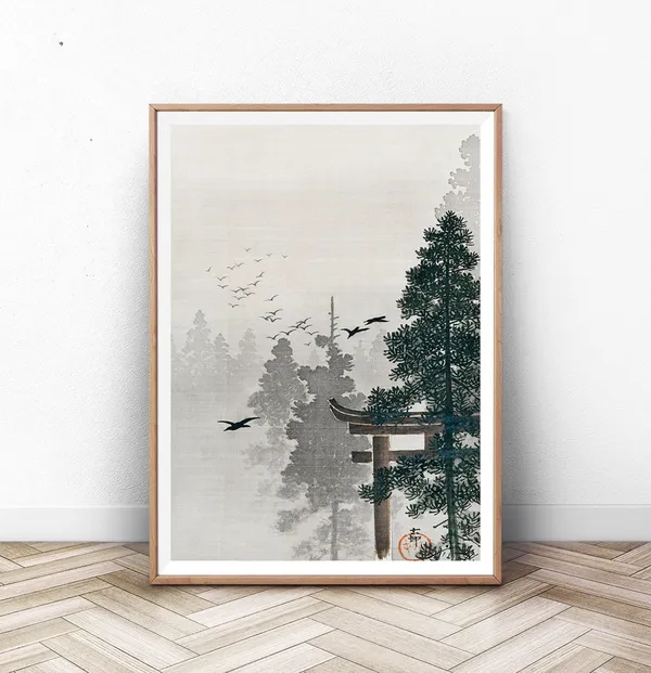 Japanese Vintage Woodblock Print, Japan Wall Art