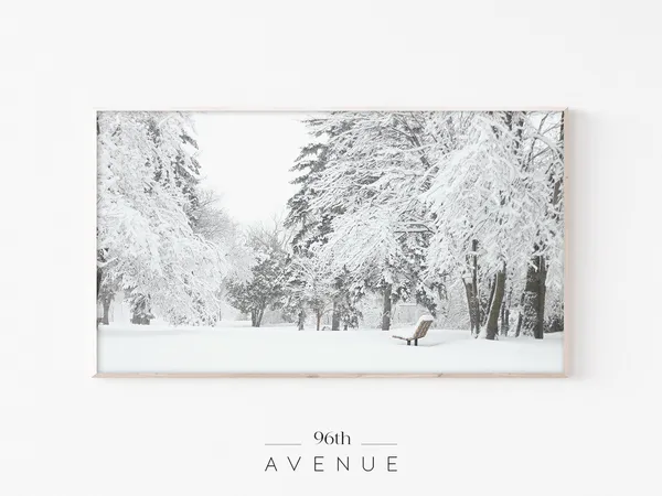 Snowy Trees Winter Art Print