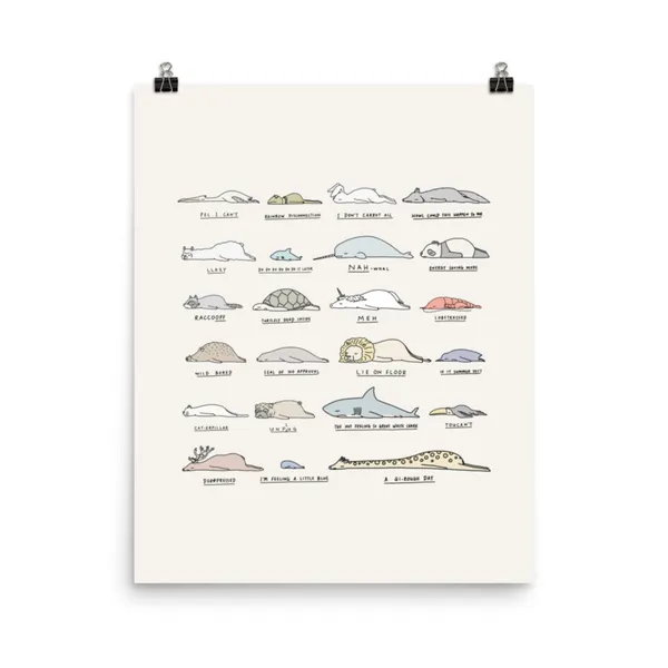 Moody Animals Batch 2 Art Print