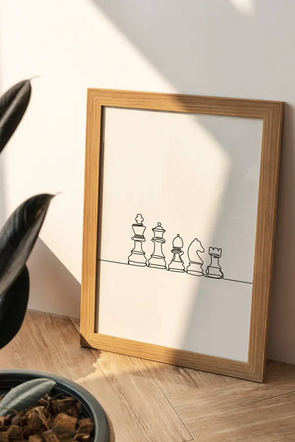 Chess Lover Wall Art Print, Game Room Decor