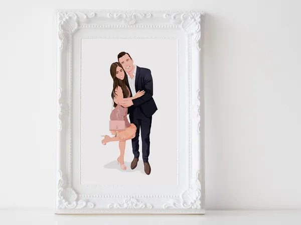 Drawing From Photo Valentine Day Gift Art Print