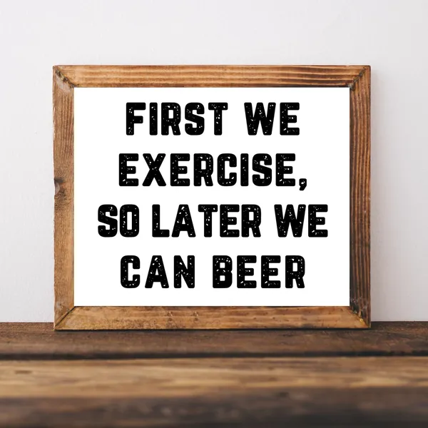 Gym Poster, Motivational Exercise Wall Art Print