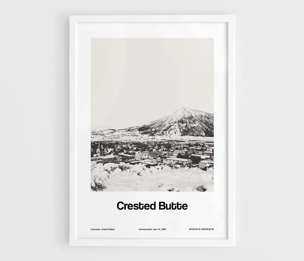 Crested Butte, Colorado Minimalist Travel Poster