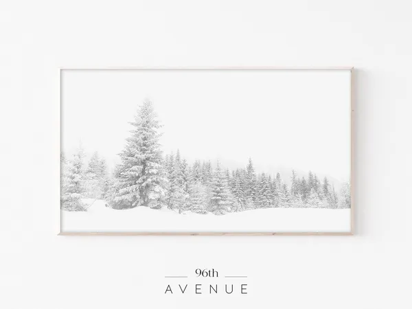 Winter Pine Tree Forest - Seasonal Art