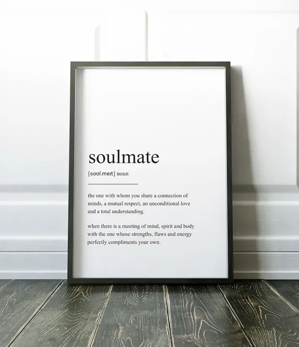Soulmate Definition Love Quote Art Print