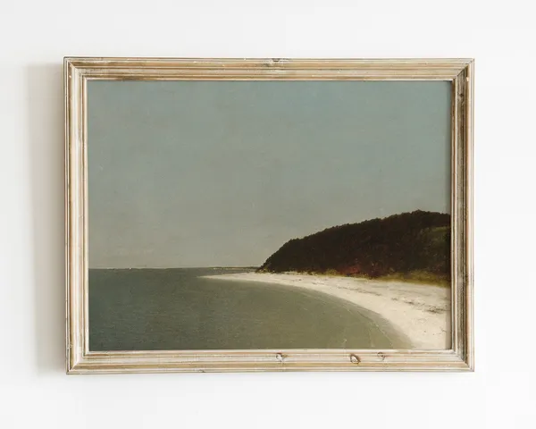 Vintage Ocean Seascape Art Print, Coastal Landscape