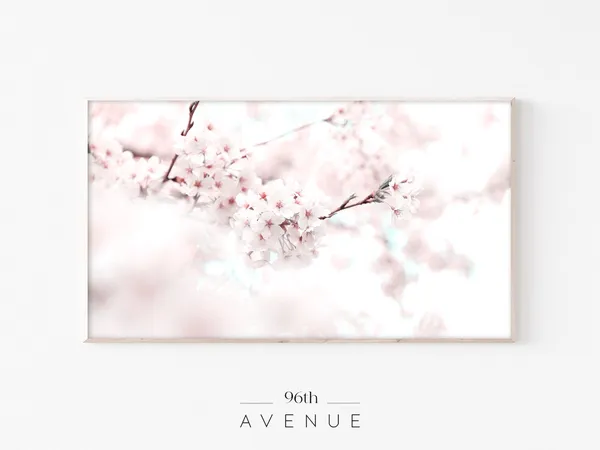 Cherry Blossom Art for TV Spring Art Print