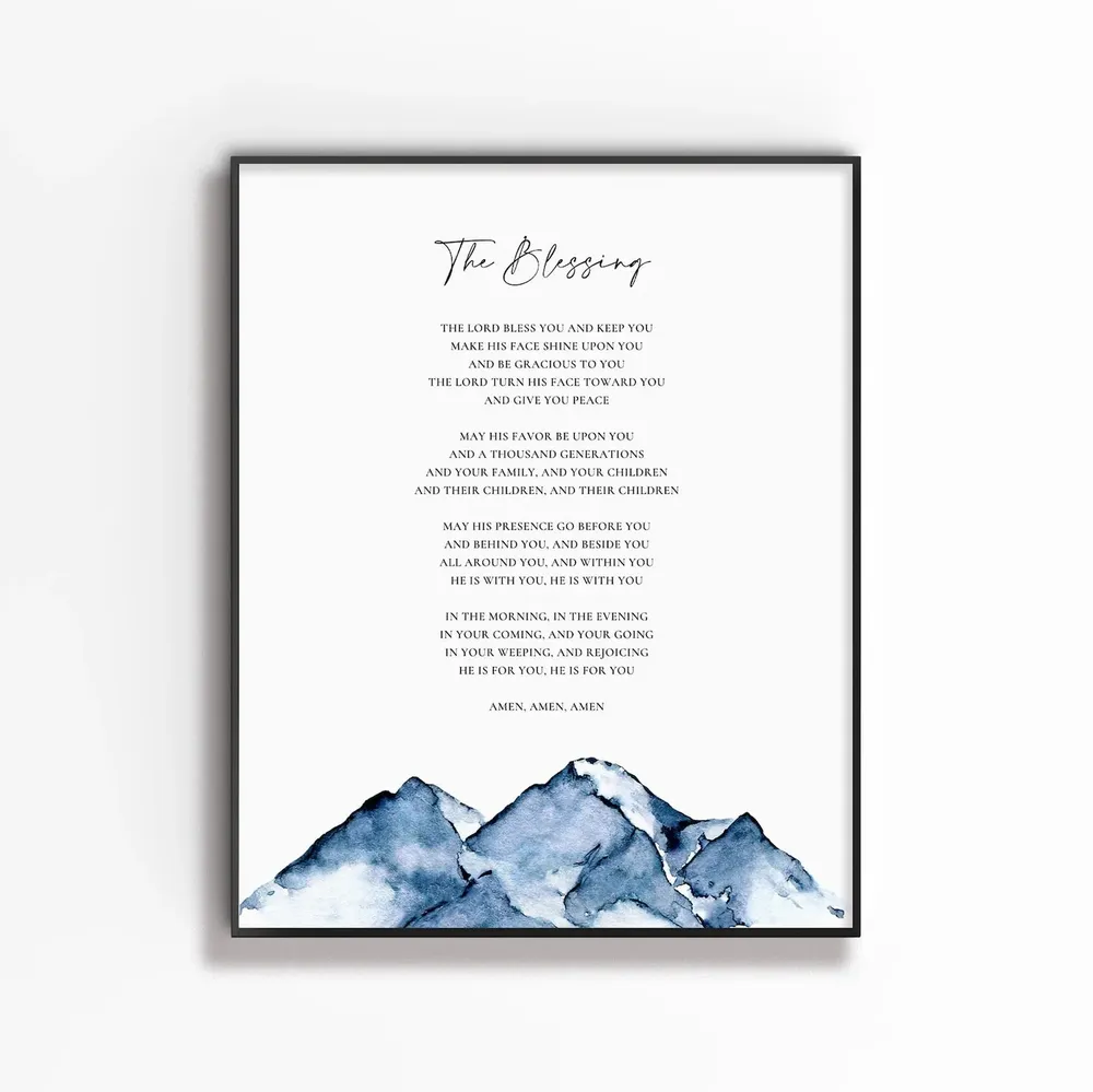 The Blessing Song by Kari Jobe, Christian Mountains Art Print - Image 2