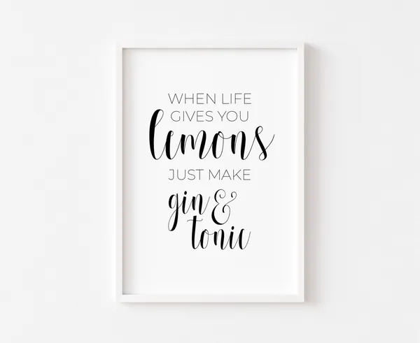 Kitchen Gin Alcohol Decor Wall Art Print