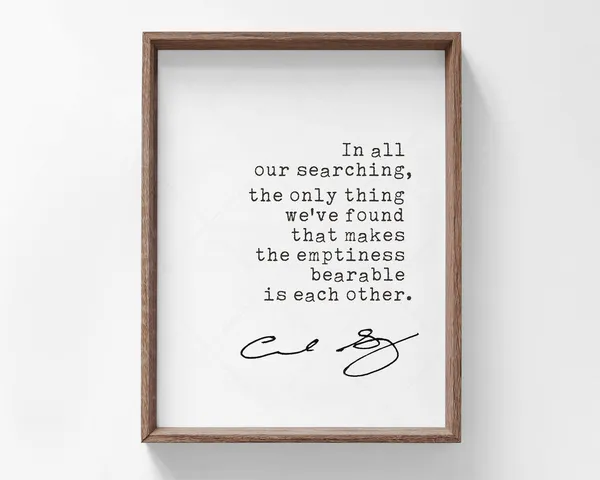 Carl Sagan Quote Typography Art Print