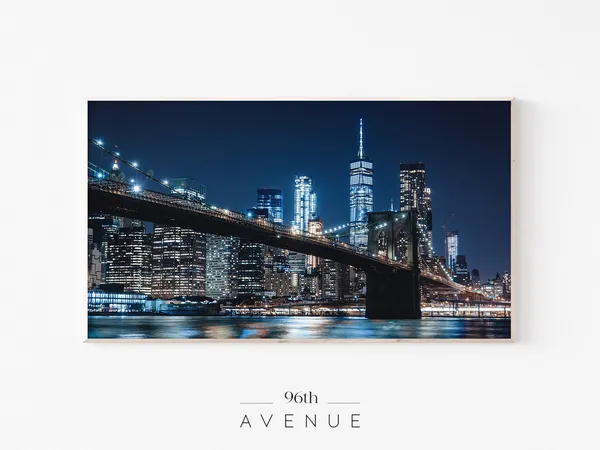 Brooklyn Bridge TV Art, Travel Poster