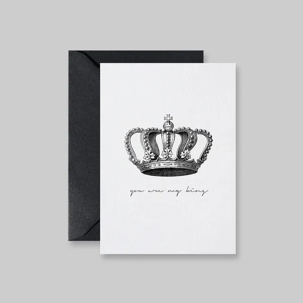 You Are My King Valentines Day Love Card Art Print