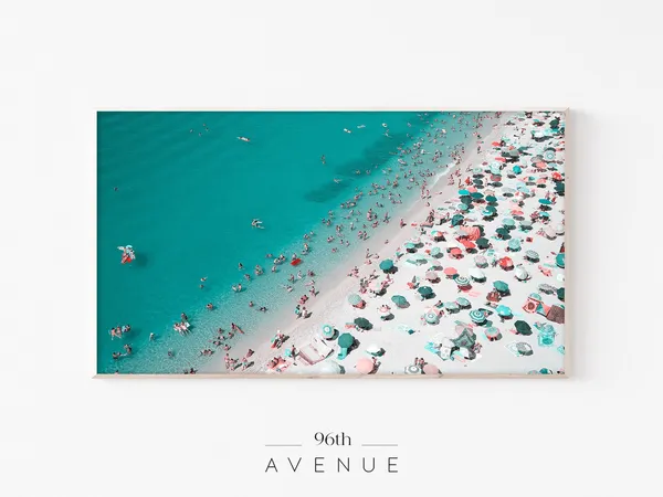 Aerial Beach, Coastal Wall Art Print