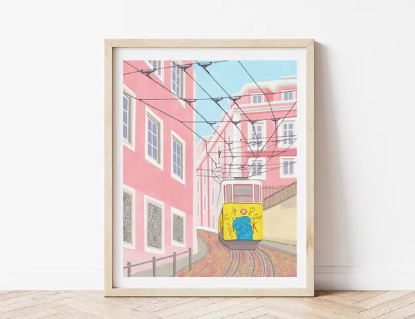 Lisbon Portugal Travel Poster, Lisbon Art Print