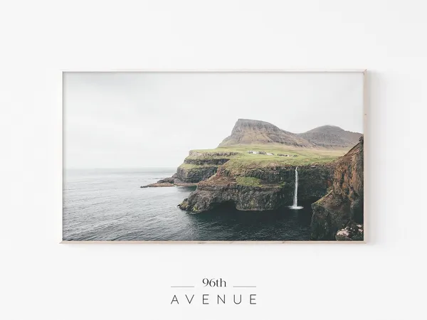 Faroe Islands Landscape Travel Poster