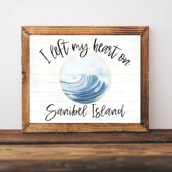 Sanibel Island Florida Travel Poster, Captiva Art
