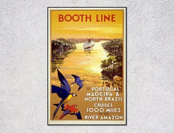 Madeira Vintage Portugal Travel Poster, Retro Art