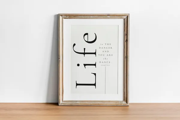 Eckhart Tolle Quote, Life Is the Dancer Art Print