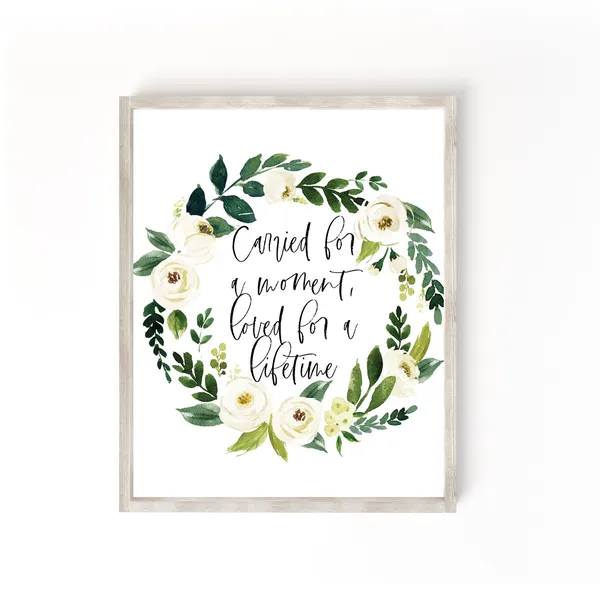 Miscarriage Keepsake Print for Parents, Wall Art