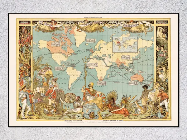 Imperial Federation Map of the British Empire, Travel Poster