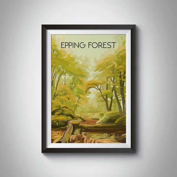 Epping Forest Vintage Travel Poster, Essex Landscape