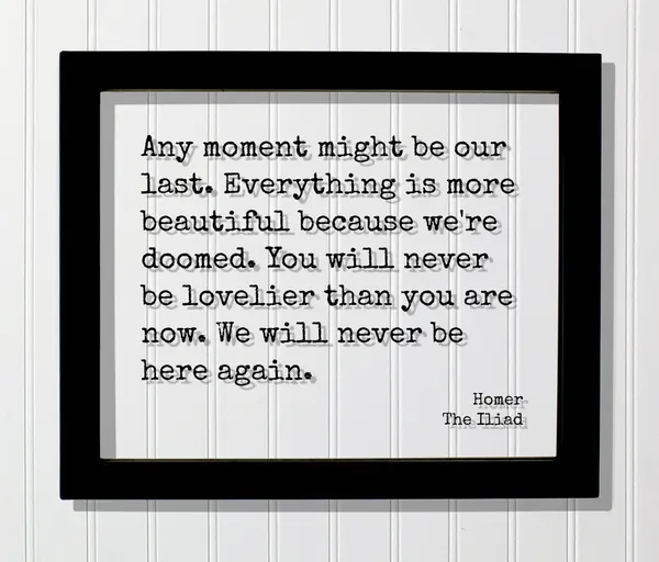 Homer The Iliad Quote Art Print, Literary Style