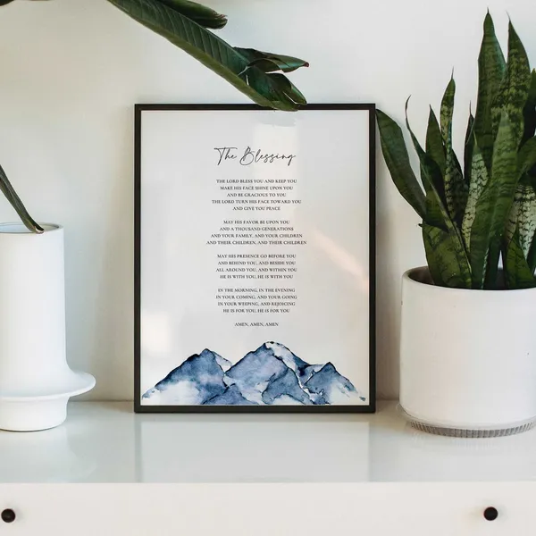 The Blessing Song by Kari Jobe, Christian Mountains Art Print